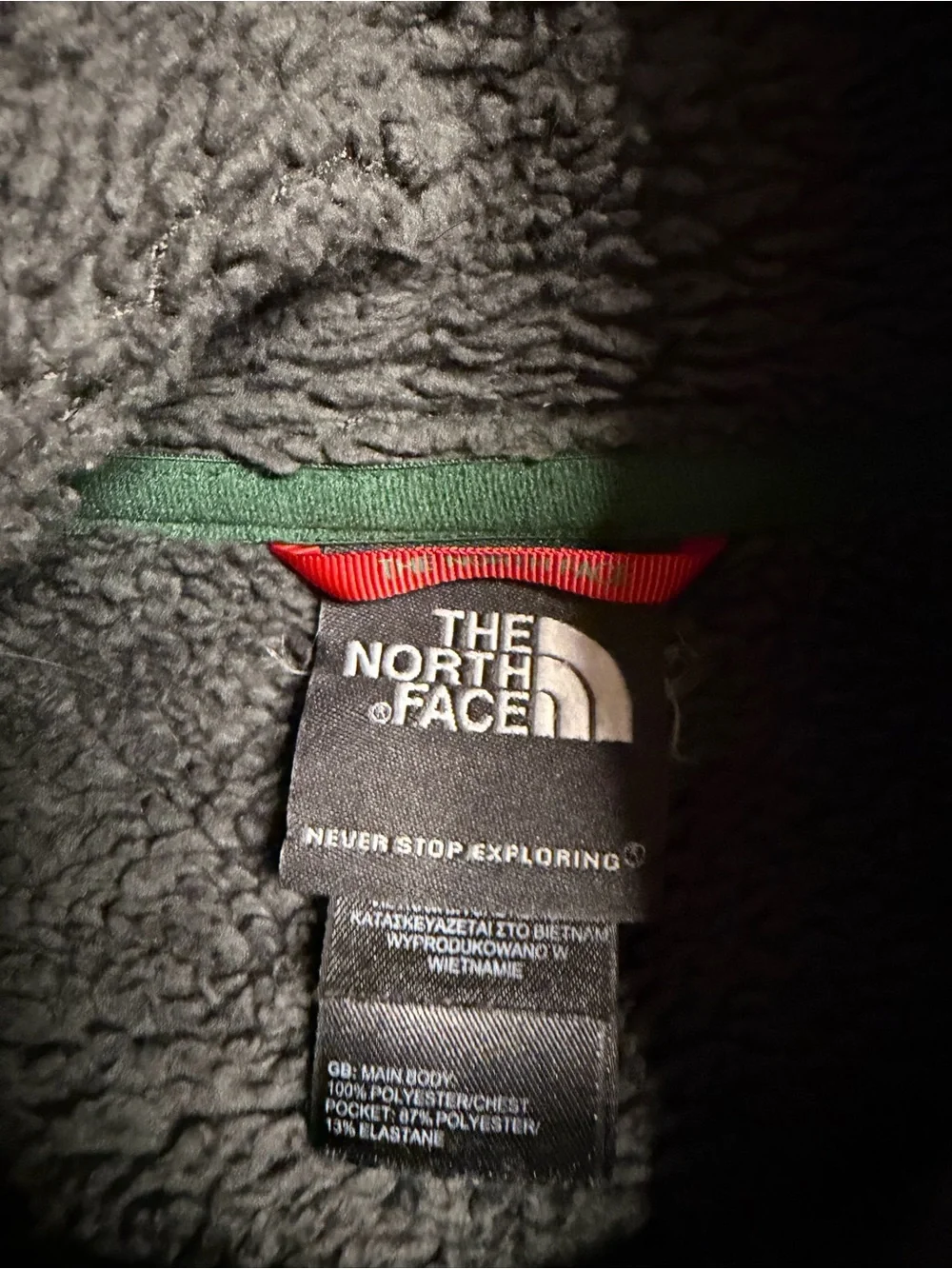 North Face Green Fleece Zip